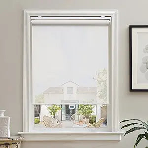Light Filtering Roller Shades Windows, 27"W x 72"H, White