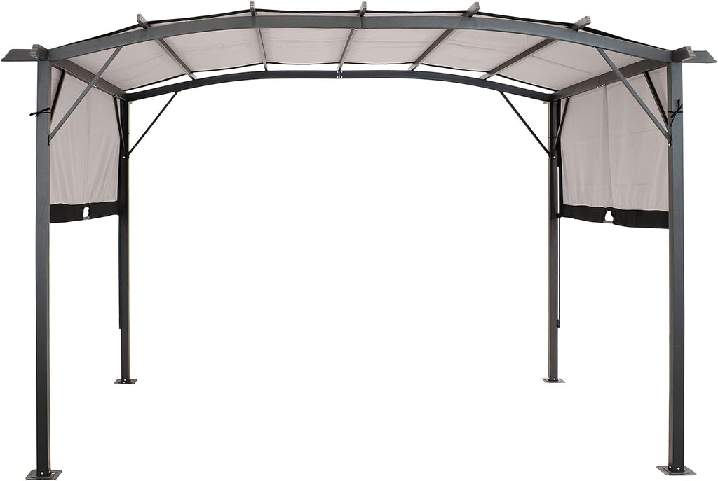 9' x 12' Outdoor Pergola with Retractable Canopy