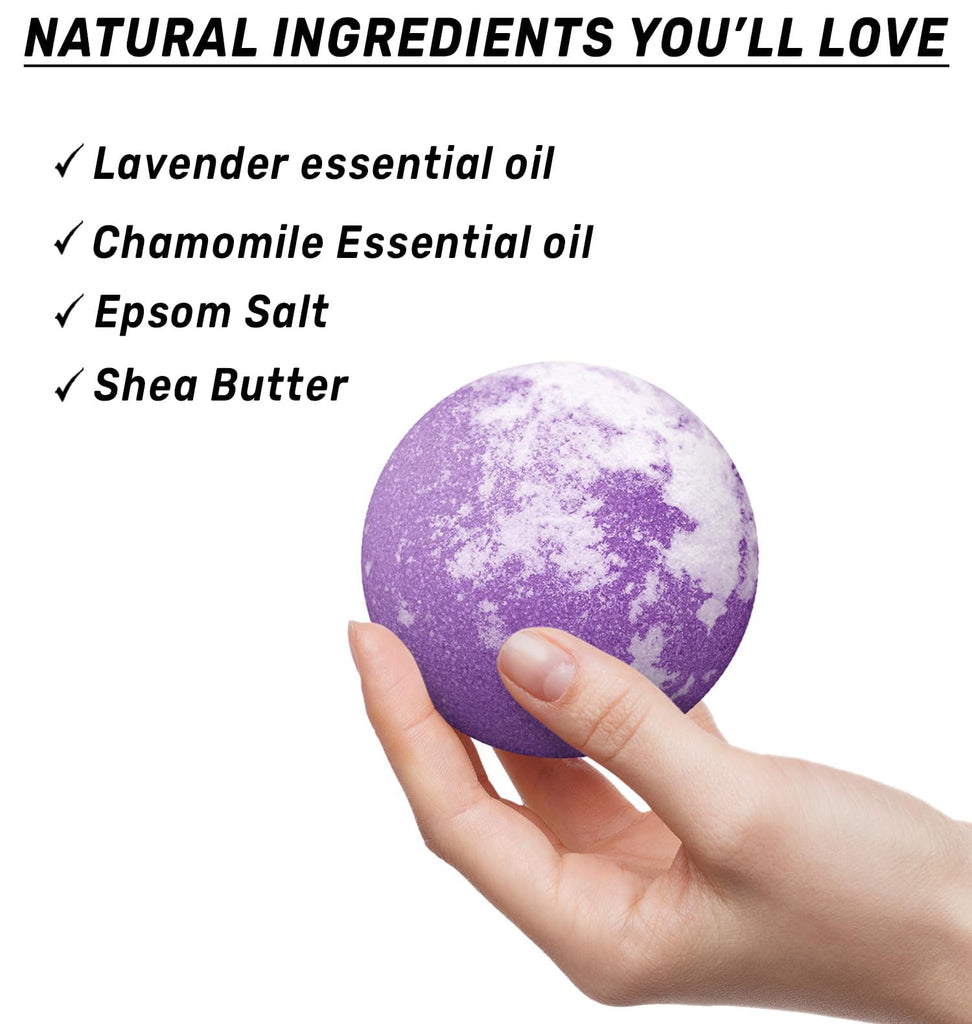 Deep Sleep Bubble Bath Bombs Infused with Lavender Chamomile Essential Oils Moisturizing Bath for Dry Skin and