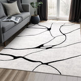 Abstract Black and White Area 6'x9'