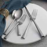 Bailey 20-Piece Forged Stainless Steel Flatware Set Cutlery Set,Service for 4,Matte Satin Finish,Dishwasher Safe…