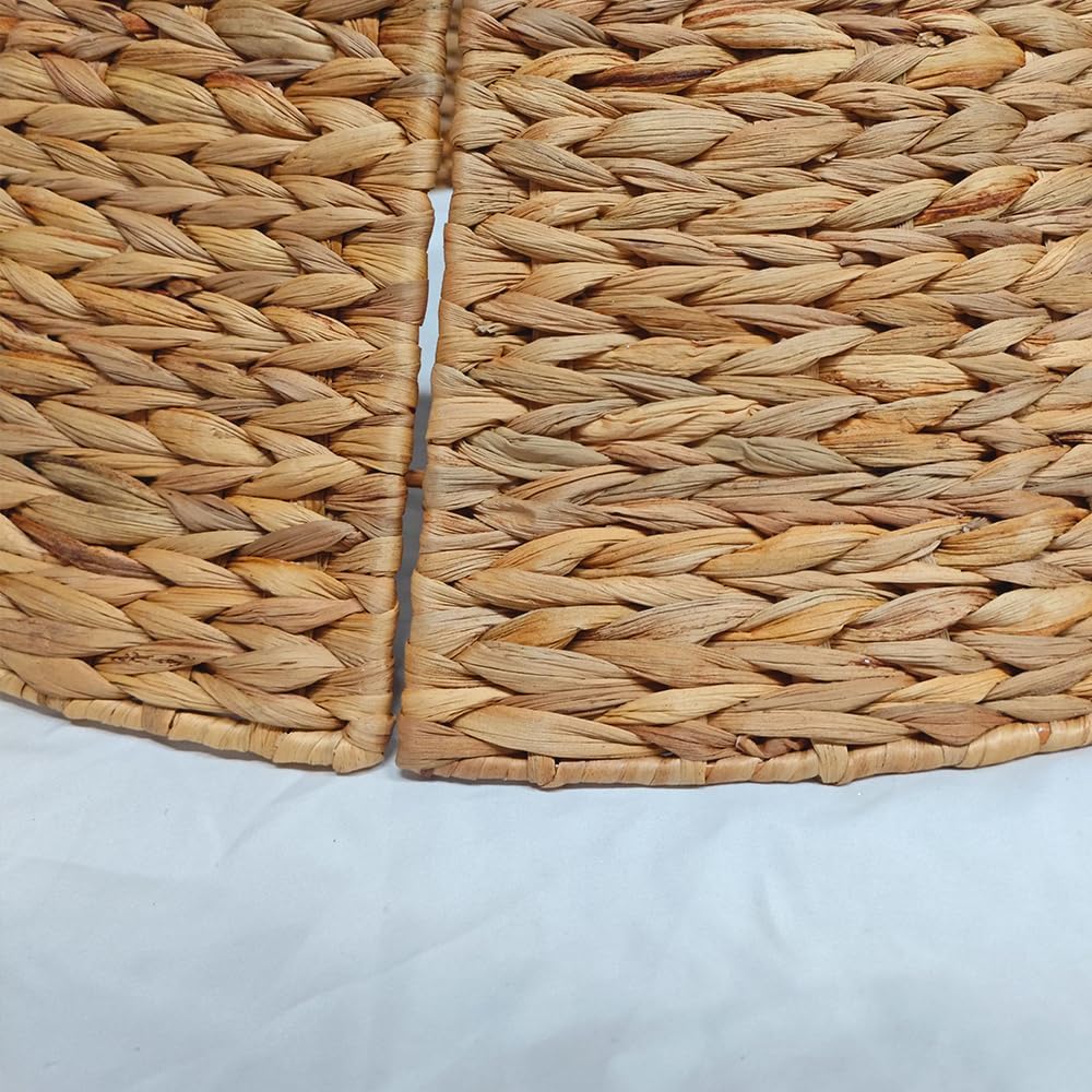 27" Christmas Tree Collar - 27'' D Handmade Artificial Rattan Wicker Christmas Stand Tree Collar Basket Base Cover