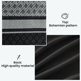 Cottolester Boho Comforter Set King,Black Gray Striped Bed in a Bag,Fall Plaid Comforter and Sheet Set,Soft Microfiber
