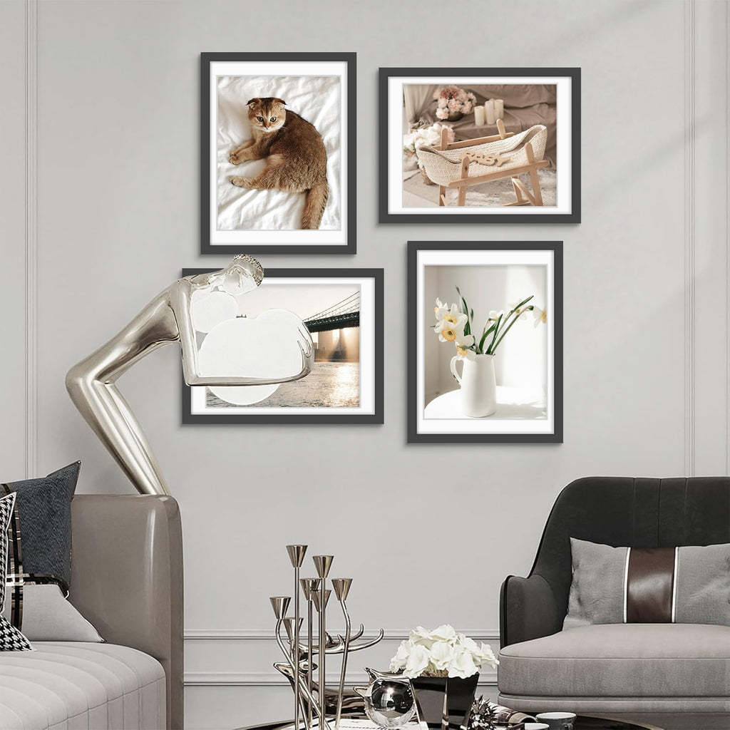 18x24 Picture Frame Set of 2, for Wall Mounting Display, Black