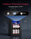 6 Bottles and 6 Cans Compact Beverage Refrigerator, Freestanding Mini Fridge wit