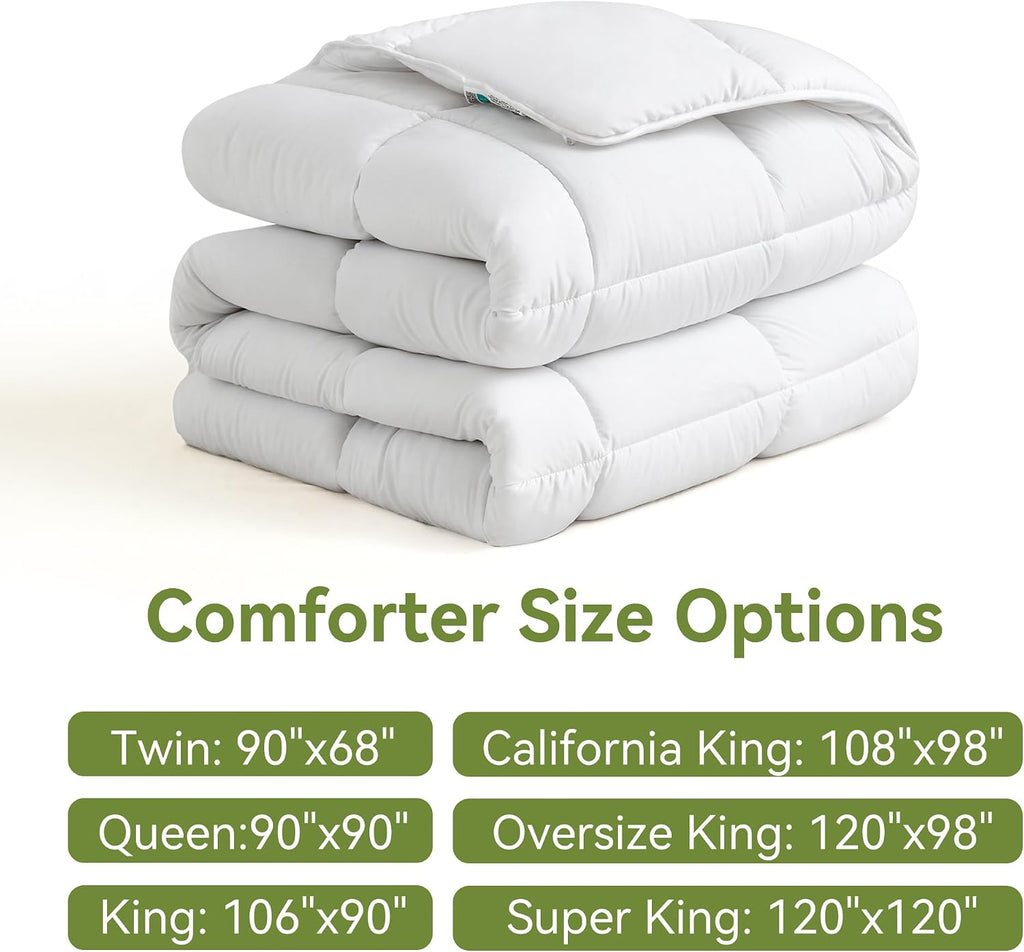 Down Alternative Queen Duvet Insert, White,90x90IN