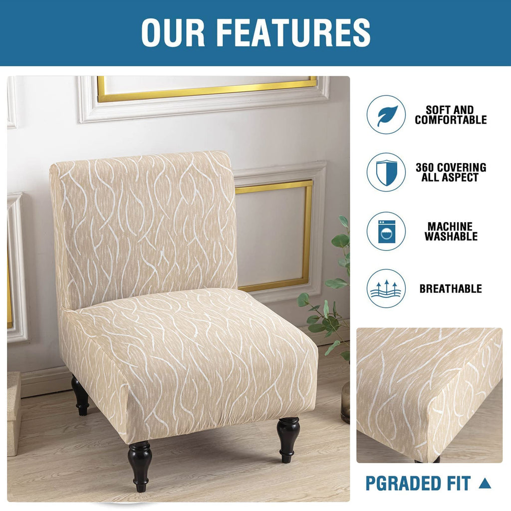 Armless Chair Slipcover Removable Armless Accent Chairs Covers Washable Armless Slipper Chair Slipcover Printed