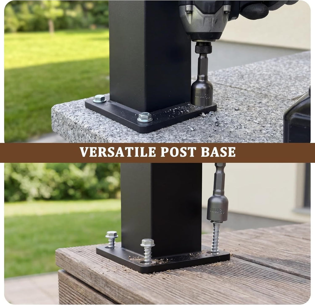 Deck Railing (Black, 39 In, Line Post)