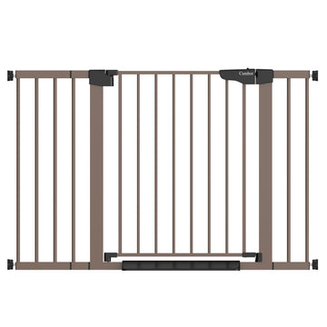 30-46" Baby Gate for Stairs, Auto Close Dog Gate for the House Brown