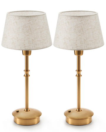 2 Pack Small Cordless Rechargeable Table Lamp, Battery Operated Lamp