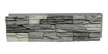 Faux Stacked Stone Panel 41" x 11.25" in Northern Slate Color for Do It Yourself Friendly Home Improvement Projects