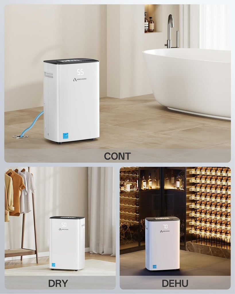 Dehumidifier for Basement, 52 Pints Dehumidifiers for Bedroom Bathroom Large Room Home