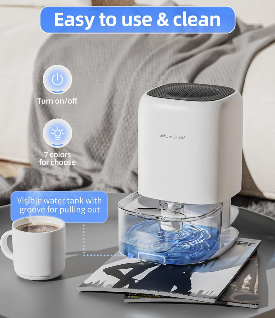 Dehumidifier, 35 OZ Small Dehumidifiers for Bedroom for Home, Quiet with Auto Shut Off