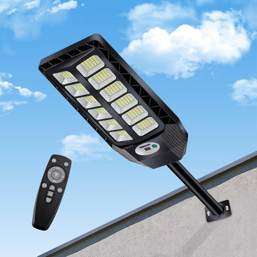 1-Pack 5000W Solar Powered Outdoor Motion Sensor Street Light | IP66 Waterproof 6500K Dusk to Dawn 20000 Lumens LED