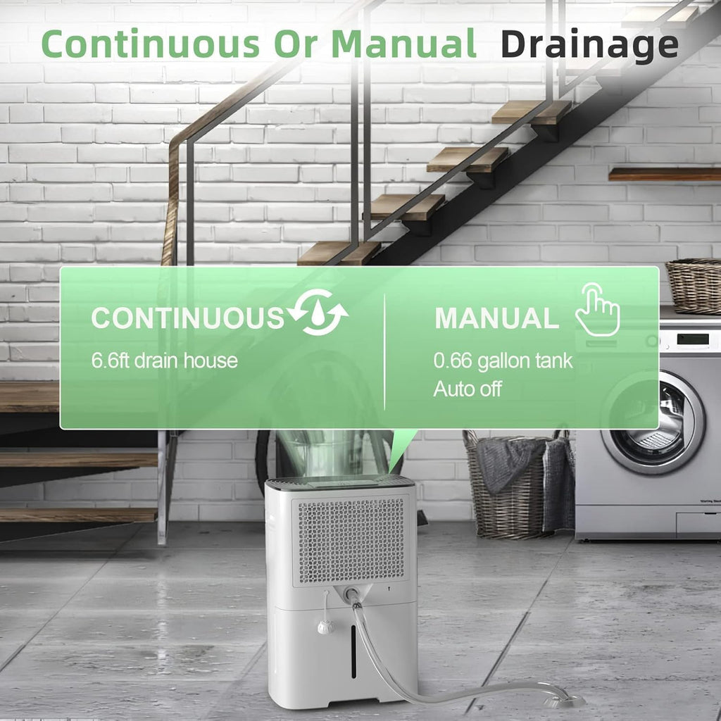 30 Pint Dehumidifiers for Home and Basements, with 3 Working Modes, Overflow Protection