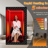 Portable Infrared Sauna with 600nm Red Light, Personal Sauna Spa with Remote Control and Large Foldable Chair