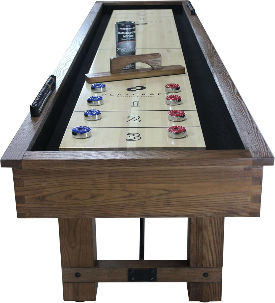 Montauk Pecan 9' Shuffleboard Table
