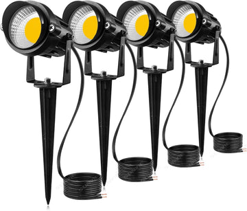12W LED Landscape Lighting Low Voltage (AC/DC 12V) Waterproof Garden Pathway Lights Super Warm White (900LM) Walls