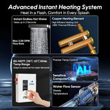 36kW 240 Volts On Demand Instant Endless Water Heater Tankless Water Heater Electric with LED Temperature Display for