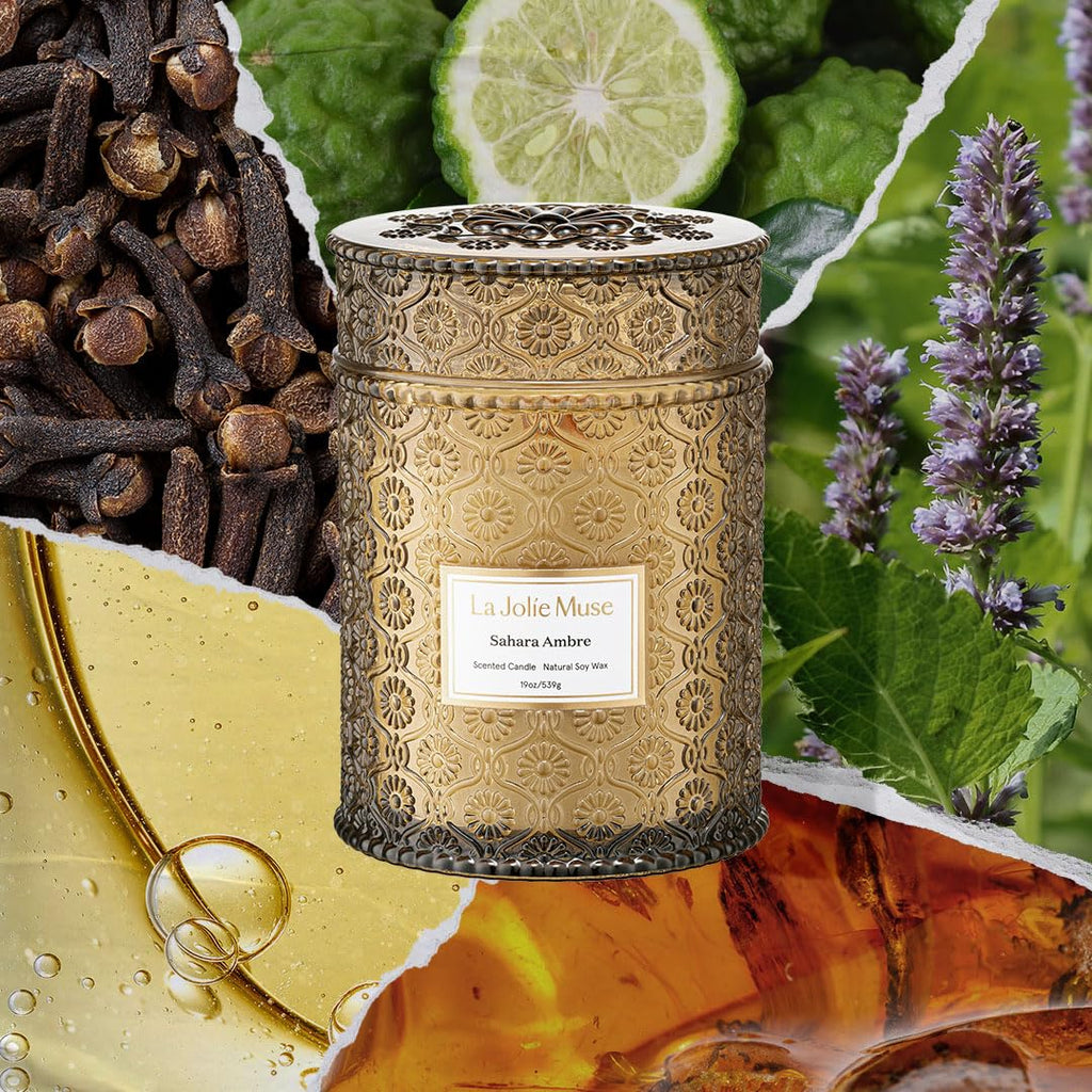 Sahara Amber Scented Candles, 19 oz Natural Soy Wax