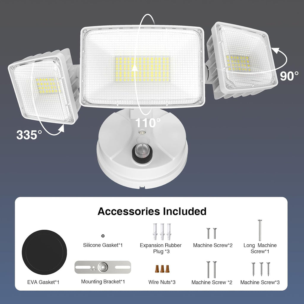 100w Dusk to Dawn Outdoor Lighting,11000LM Led Outdoor Light from Dusk Till Dawn,Super Bright Flood Light,IP66