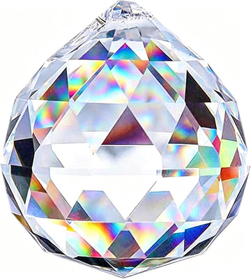 50mm Clear Crystal Ball Prism Suncatchers for Window Hanging - Rainbow Maker Prisms Sun Catchers Indoor Window