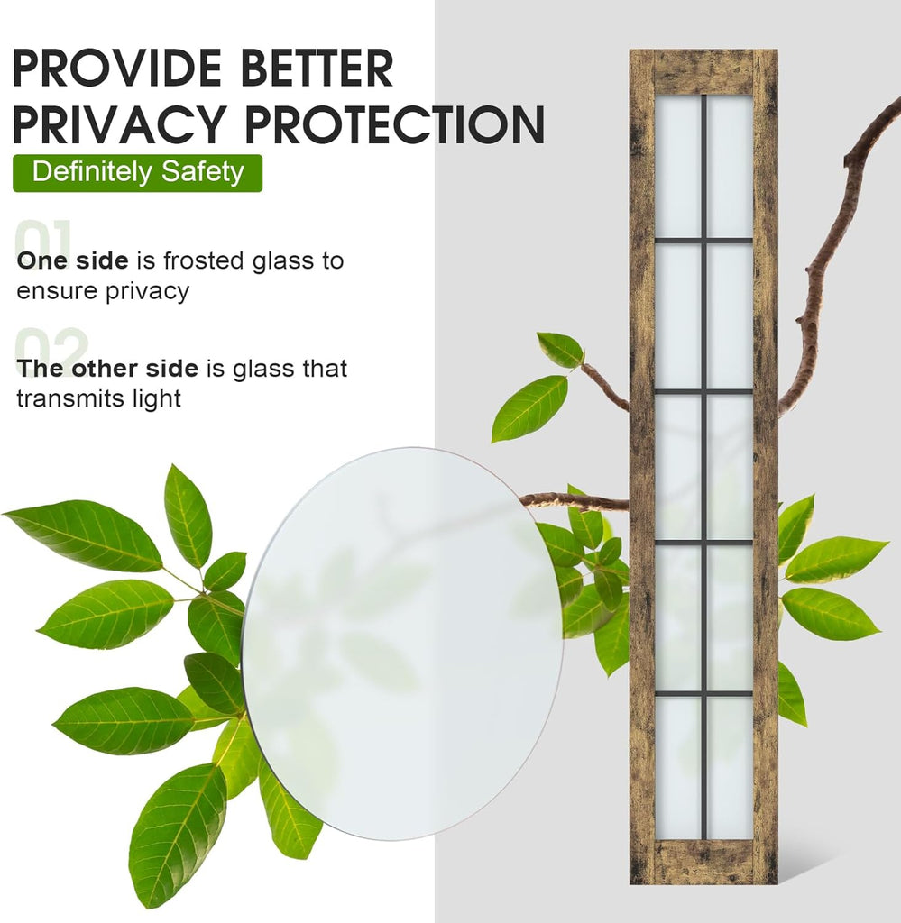Preassembled Bifold Closet Doors for 36" X 80" Opening, Country Style,Space Saving, Tempered Frosted