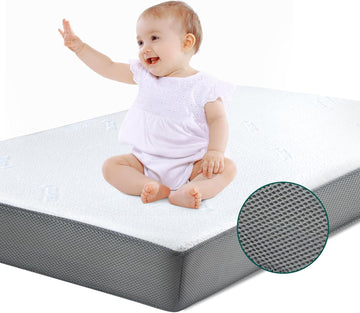 Breathable Crib Mattress, Tencel Removable Cover, Memory Foam | Toddler Mattress with Waterproof Inner Liner