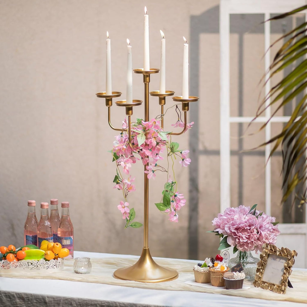 Candelabratick Holders for Taper Pillars - 27 inch Metal Candle Holder