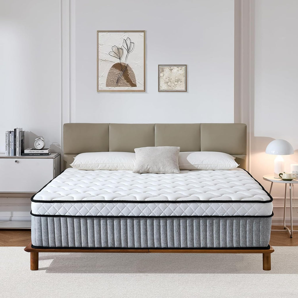 Full Size Mattress, 12 Inch Full Mattress,Hybrid Mattresses in a Box with Memory Foam and Individual Pocketed
