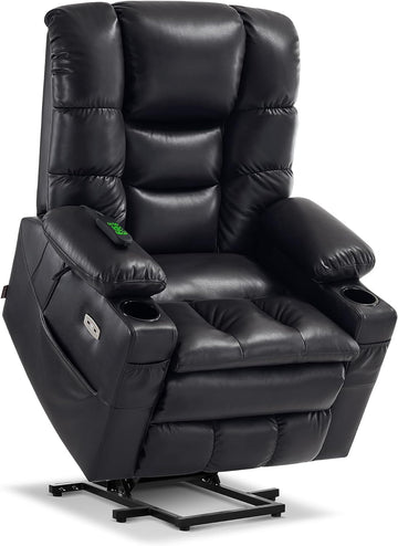 Triple Motor Lay Flat Power Lift Recliner Chair for Tall Elderly, Infinite Position, Massage, Dual Heating