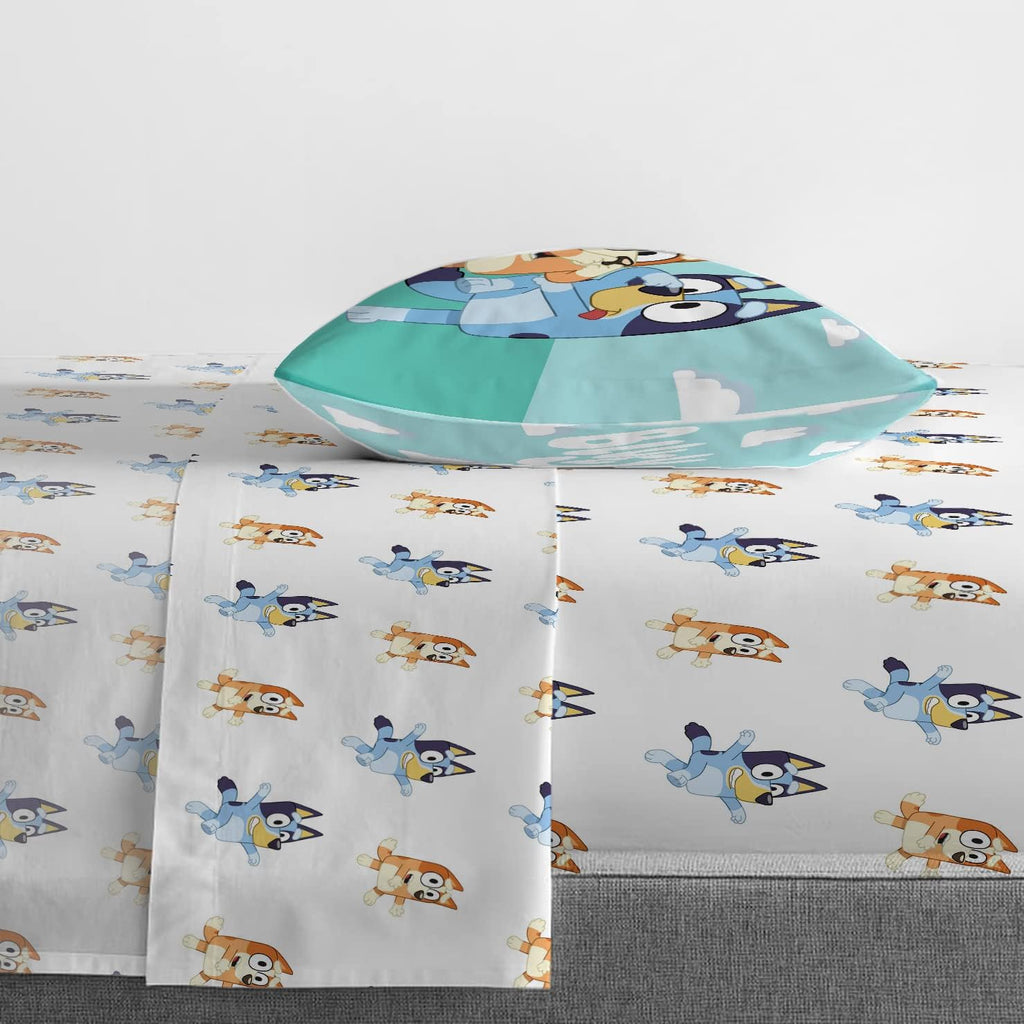 Kids Sheet Set with Fitted, Flat Sheets & Pillow Cover - Ultra-Soft Bedding with Pillowcase for Room Decor, White