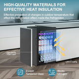 Beverage Refrigerator Cooler, 128 Cans 3.2 Cu.Ft Mini Fridge Glass Door for Drin