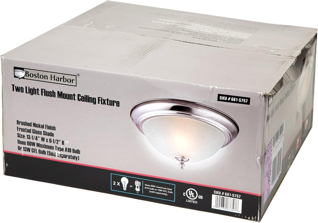 2-Light Flush Ceiling Light
