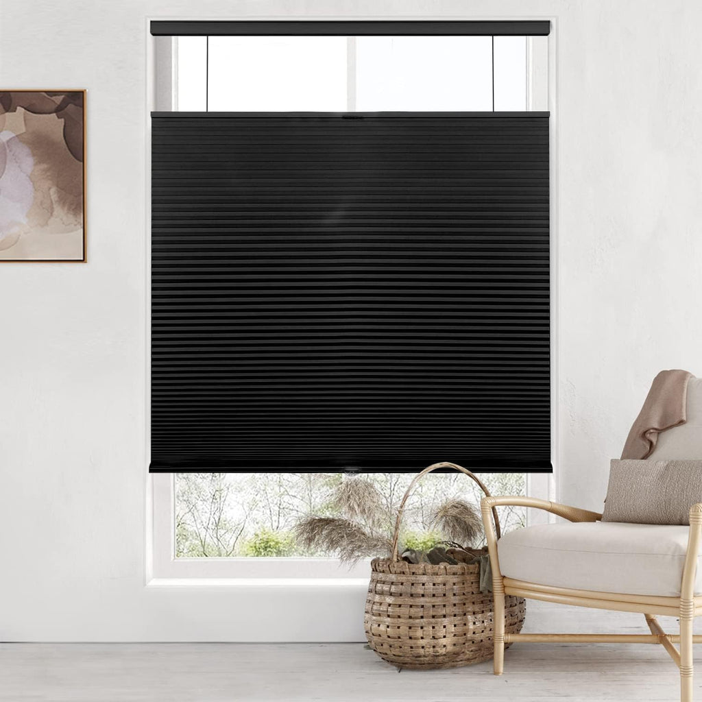 Top Down Bottom Up Cordless Cellular Shades, 23" W x 48" H, Brown