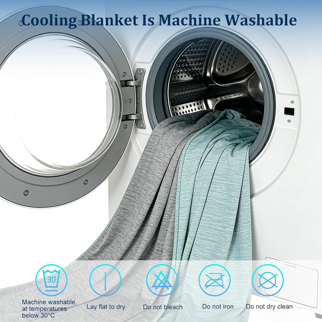 Double-Sided Cooling Blanket, Arc-Chill Q-Max >0.5 Cooling Fiber for Hot Sleepers Night Sweat Relief Lightweight
