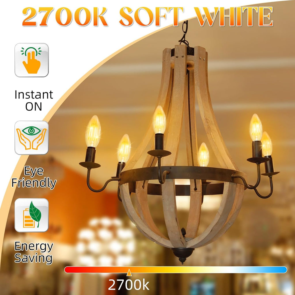 E12 Candelabra Bulb 40 watt Equivalent, E12 LED Bulb Non-Dimmable Chandelier Light Bulbs, B10 Candle Light Bulbs