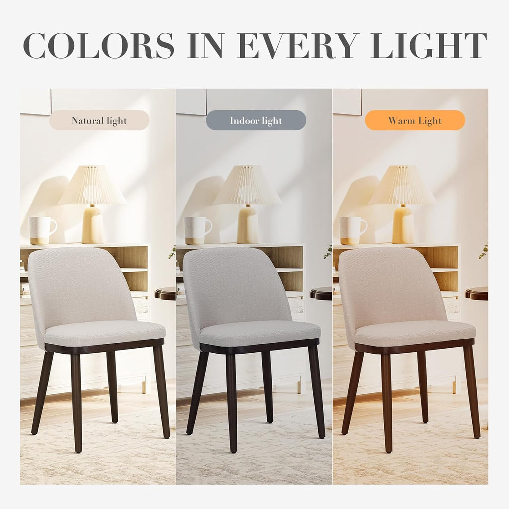 Upholstered Dining Chairs Set of 2, Modern Kitchen Chairs with Back