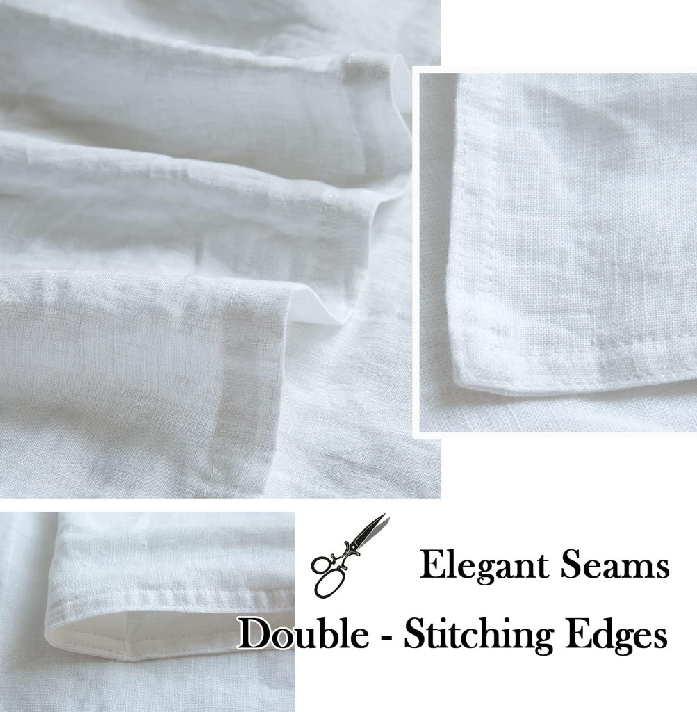 100% Washed Linen Euro Shams 26'' x 26'' Pack of 2, Basic Style Solid Color Natural Flax Farmhouse Decorative Square