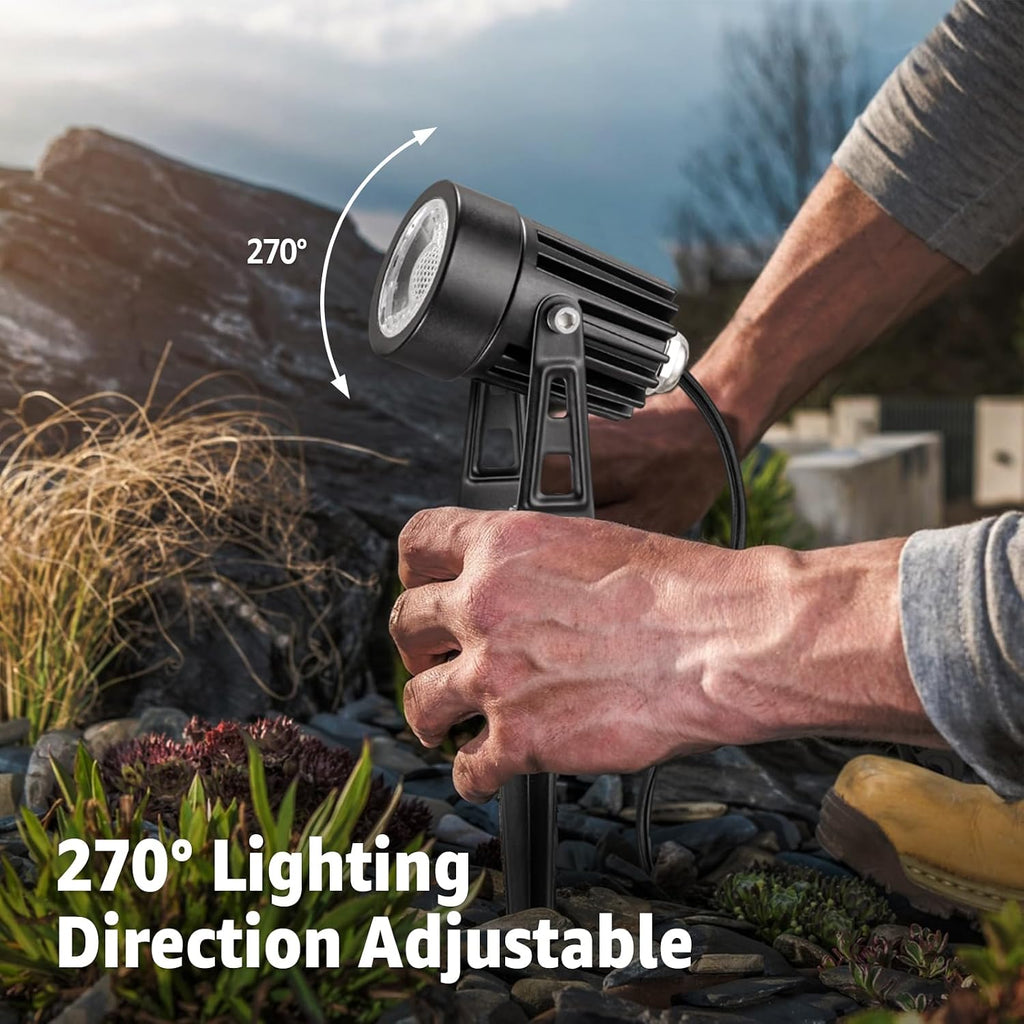 3W Low Voltage Landscape Lighting LED Landscape Spotlights with Connectors Waterproof Low Voltage Landscape Lights