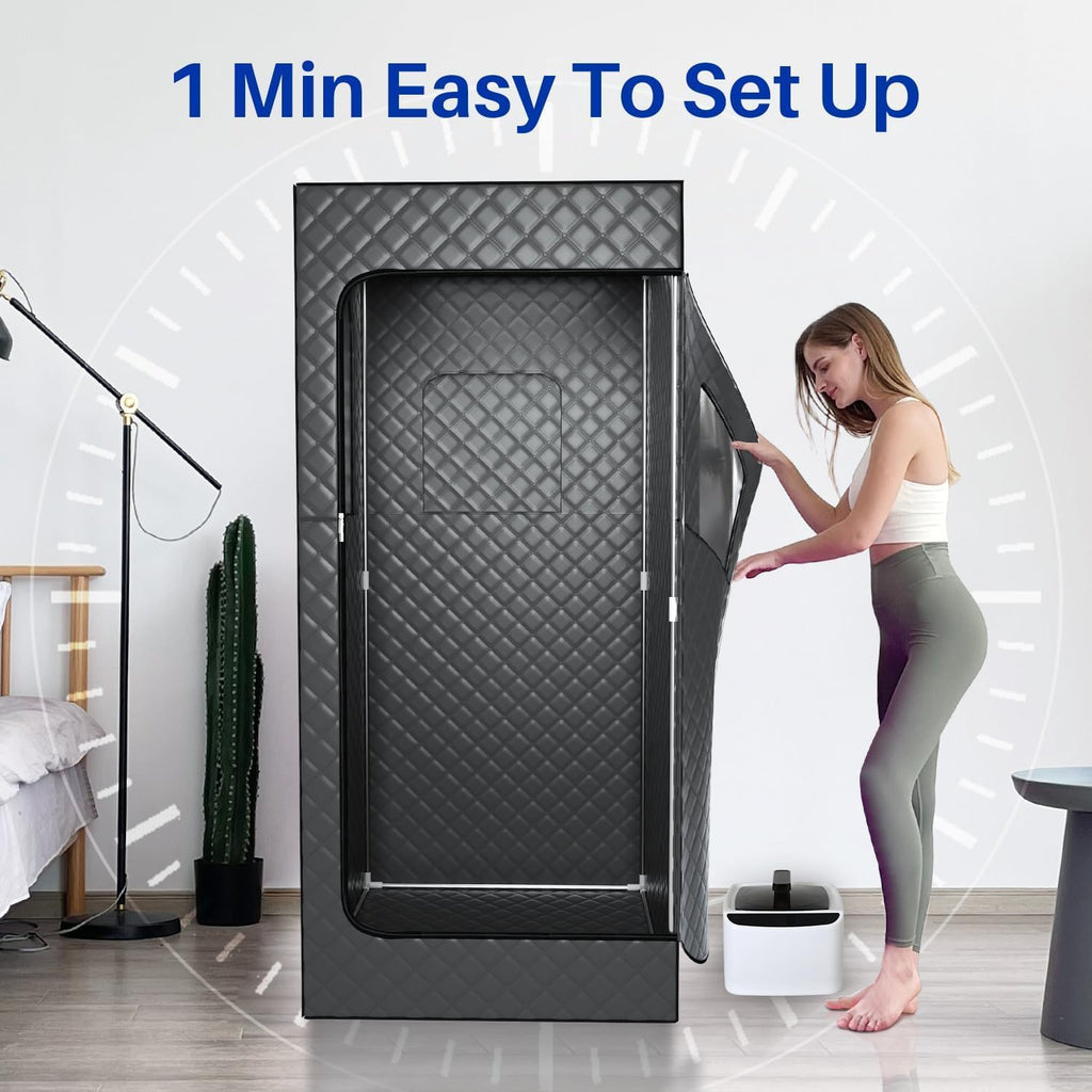 Portable Steam Sauna Tent for Home, Full Size Sauna Box Portable Sauna for Home, 9 Adjustable Heat Levels