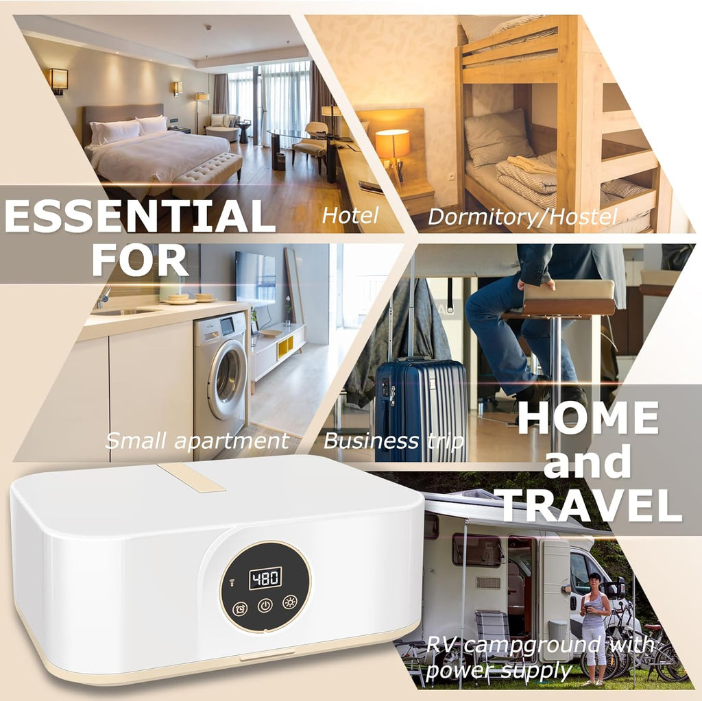 Portable Clothes Dryer - Mini Portable Dryer Machine for Laundry Apartments and Travelling, Hotel Room, Classic White