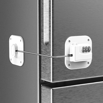 Fridge Lock Refrigerator Freezer Childproof Locks for Cabinets and Drawers Easy Install No Keys Needed Combo Lock