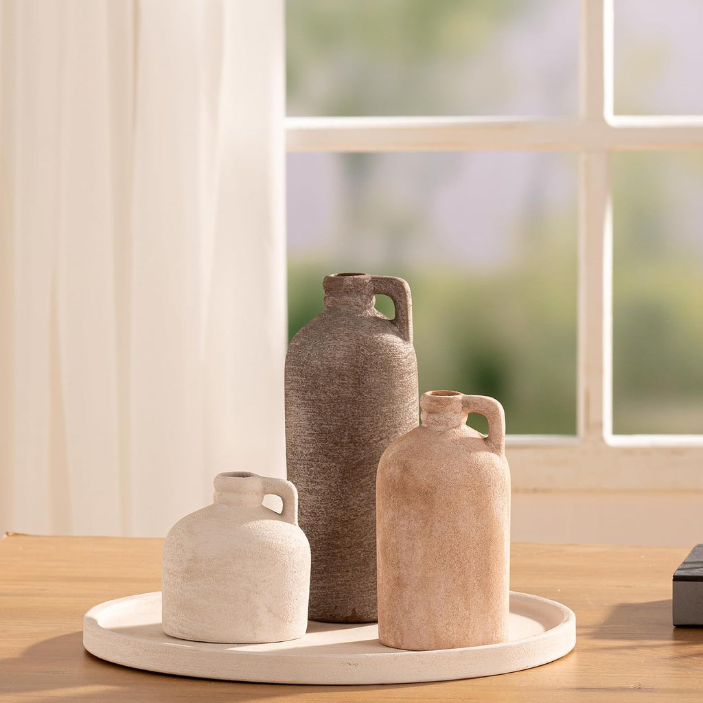 Ceramic Vase Home Table Decor - Flower Vase Set of 3