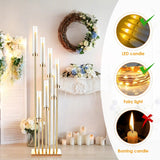 7 Arms Floor Candelabra 46.5'' Floor Candle Holdersr Decor Tall Metal Candlestick Set with Acrylic Lampshades