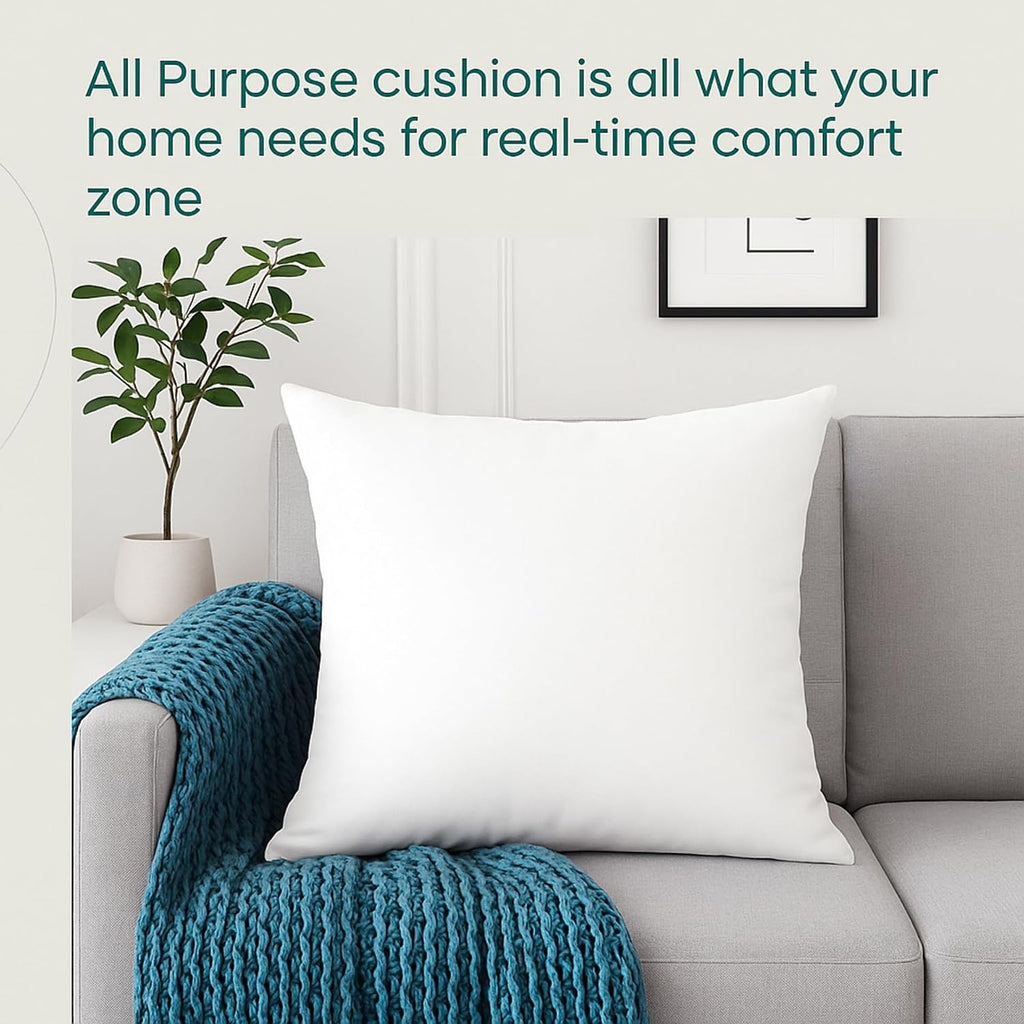 12x20 Throw Pillow Inserts, Oblong, Fluffy - White - Set of 4