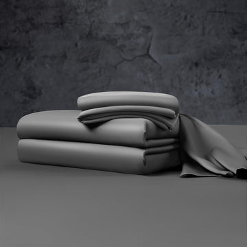 Luxury 100% Organic Tencel Cooling Sheets(King, Dark Gray