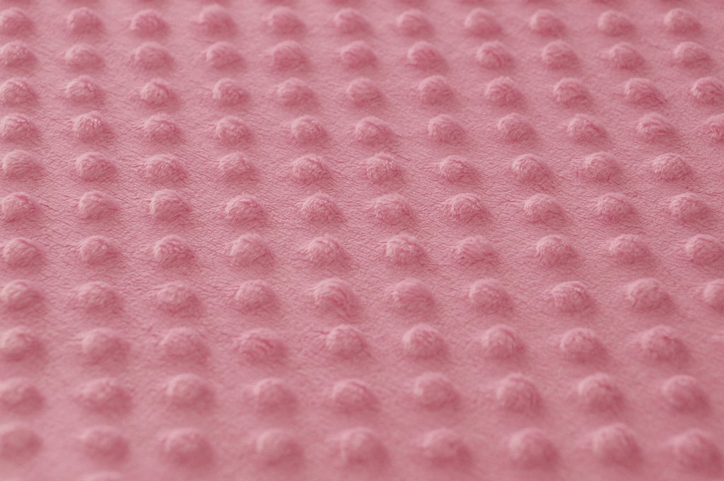 Pink Minky Bubble Dimple Dot Plush Fur Fabric Polyester 58-60"