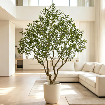 Artificial Olive Tree 8.2FT with 3342 Leaves & 136 Olive Fruits