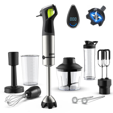 Immersion Blender Handheld, Max 1200W Hand Blenders Immersion 9-in-1